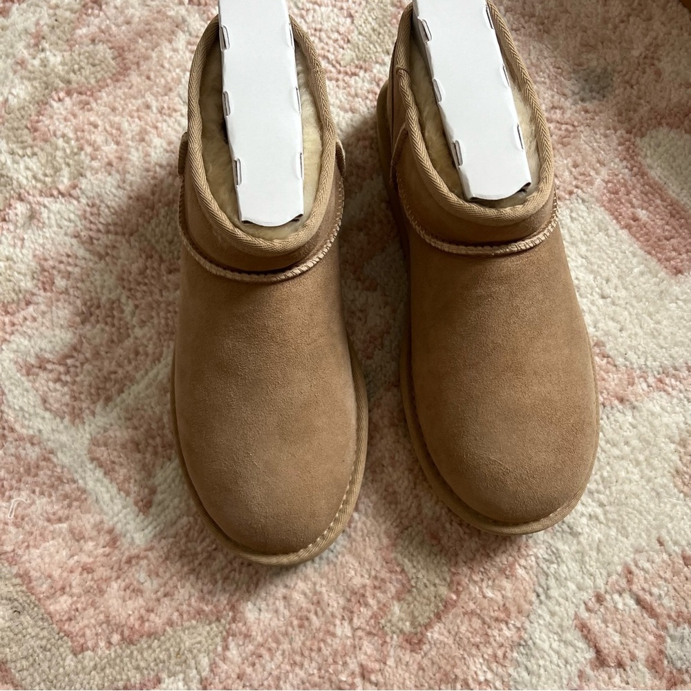 UGG Classic Ultra Mini Boots in Sand - Picture 3 of 7